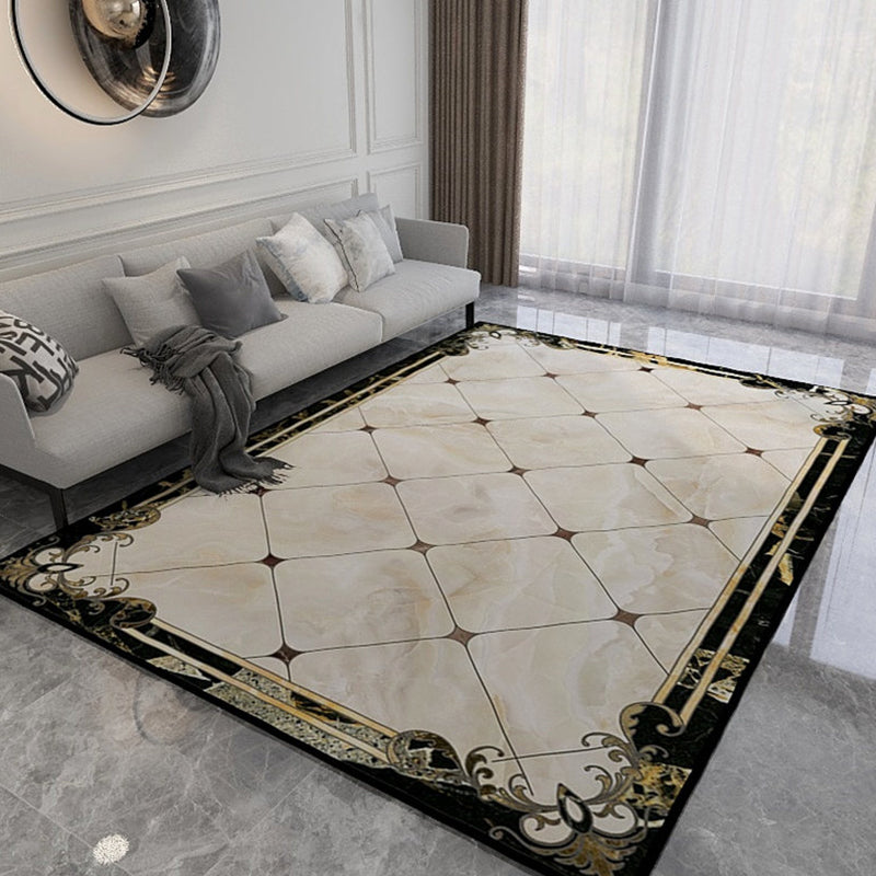 Modern Geometric Printed Rug Multi-Color Synthetics Area Rug Pet Friendly Easy Care Washable Area Carpet for Parlor Black Clearhalo 'Area Rug' 'Modern' 'Rugs' Rug' 2333182