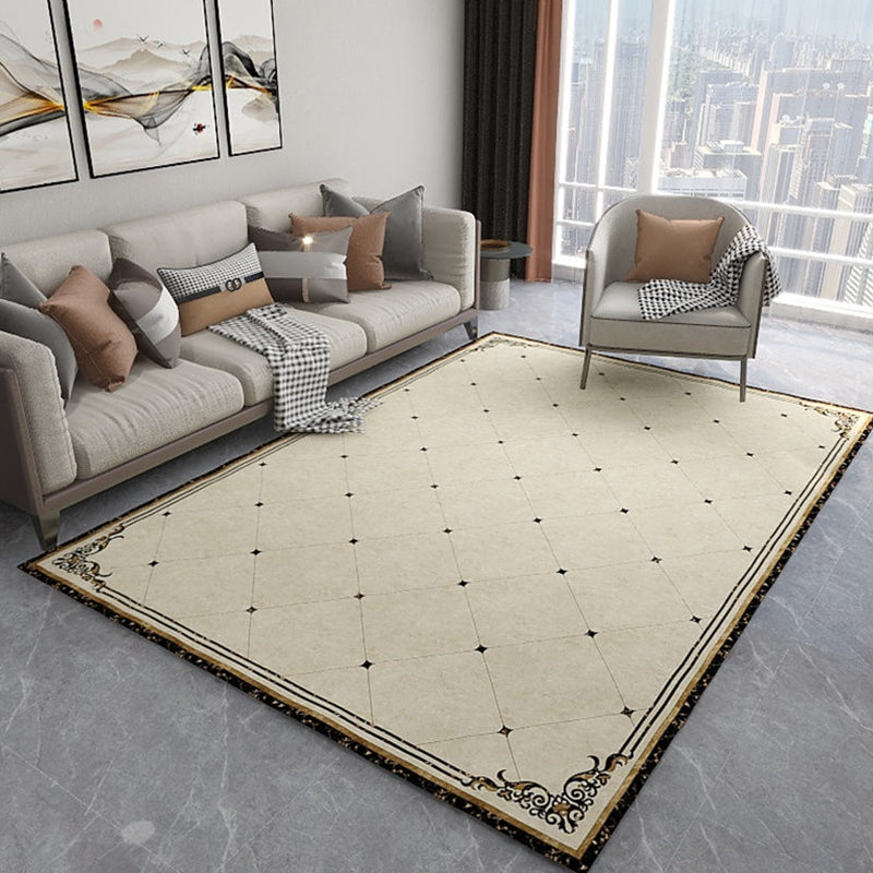 Modern Geometric Printed Rug Multi-Color Synthetics Area Rug Pet Friendly Easy Care Washable Area Carpet for Parlor Beige Clearhalo 'Area Rug' 'Modern' 'Rugs' Rug' 2333185