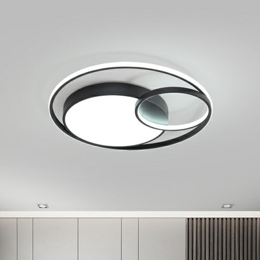 Acrylic Geometric Shaped Ceiling Flush Light Nordic Black Flush Mount Led Light for Bedroom Clearhalo 'Ceiling Lights' 'Close To Ceiling Lights' 'Close to ceiling' 'Flush mount' Lighting' 2336520