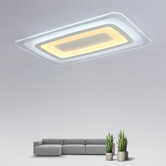 Rectangular Flushmount Ceiling Lamp Minimalist Acrylic Living Room Ultrathin LED Flush Light in White Clearhalo 'Ceiling Lights' 'Close To Ceiling Lights' 'Close to ceiling' 'Flush mount' Lighting' 2336577