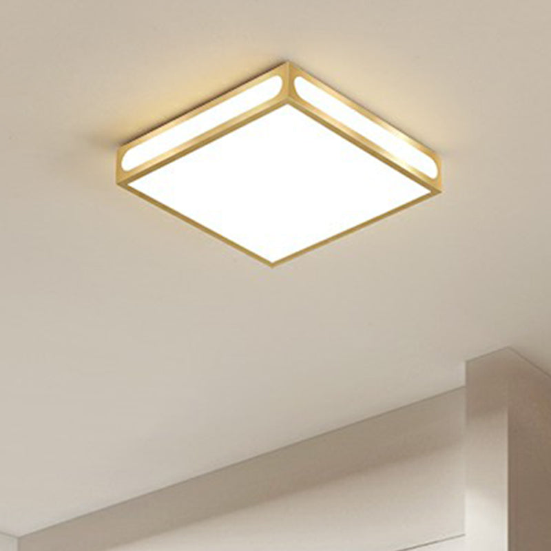 Gold Checked LED Flushmount Lighting Simplicity Acrylic Ceiling Flush Light for Living Room Clearhalo 'Ceiling Lights' 'Close To Ceiling Lights' 'Close to ceiling' 'Flush mount' Lighting' 2336641