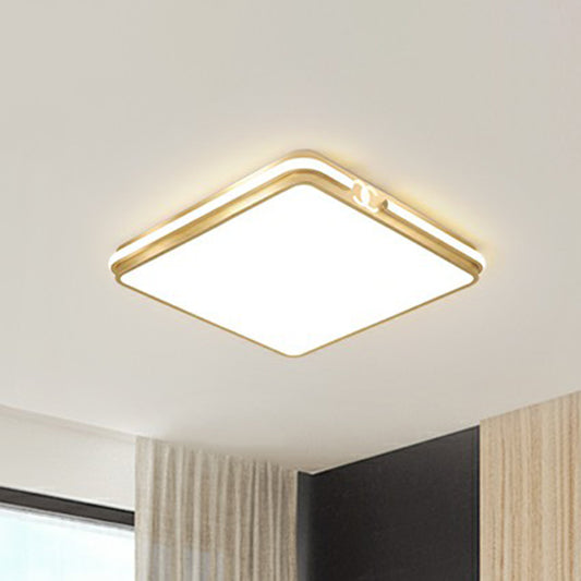 Rectangle Acrylic LED Flush Mount Lamp Contemporary Gold Finish Ceiling Flush Light Clearhalo 'Ceiling Lights' 'Close To Ceiling Lights' 'Close to ceiling' 'Flush mount' Lighting' 2336723