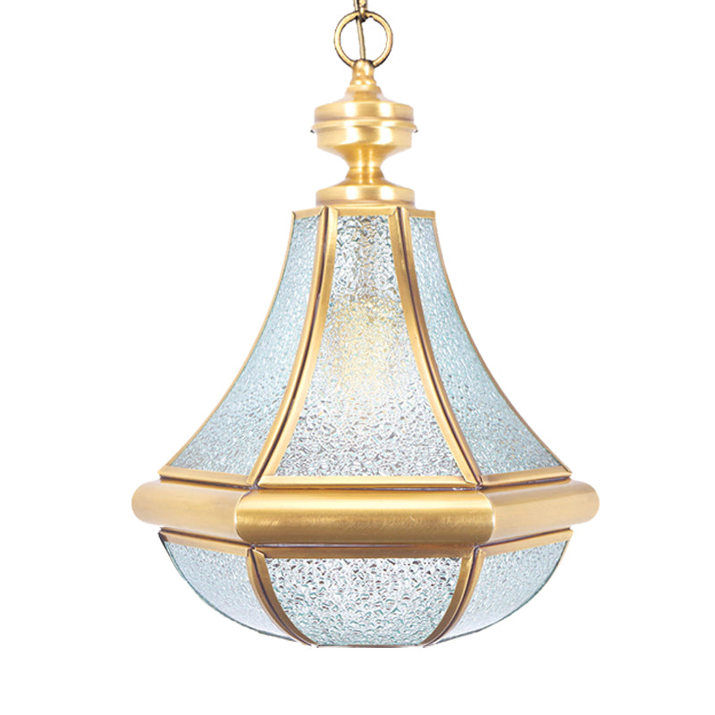 Gourd Ceiling Pendant Modernism Clear/Textured White/Cream Glass 1 Bulb Bedroom Hanging Light Fixture Clearhalo 'Ceiling Lights' 'Glass shade' 'Glass' 'Pendant Lights' 'Pendants' Lighting' 234376