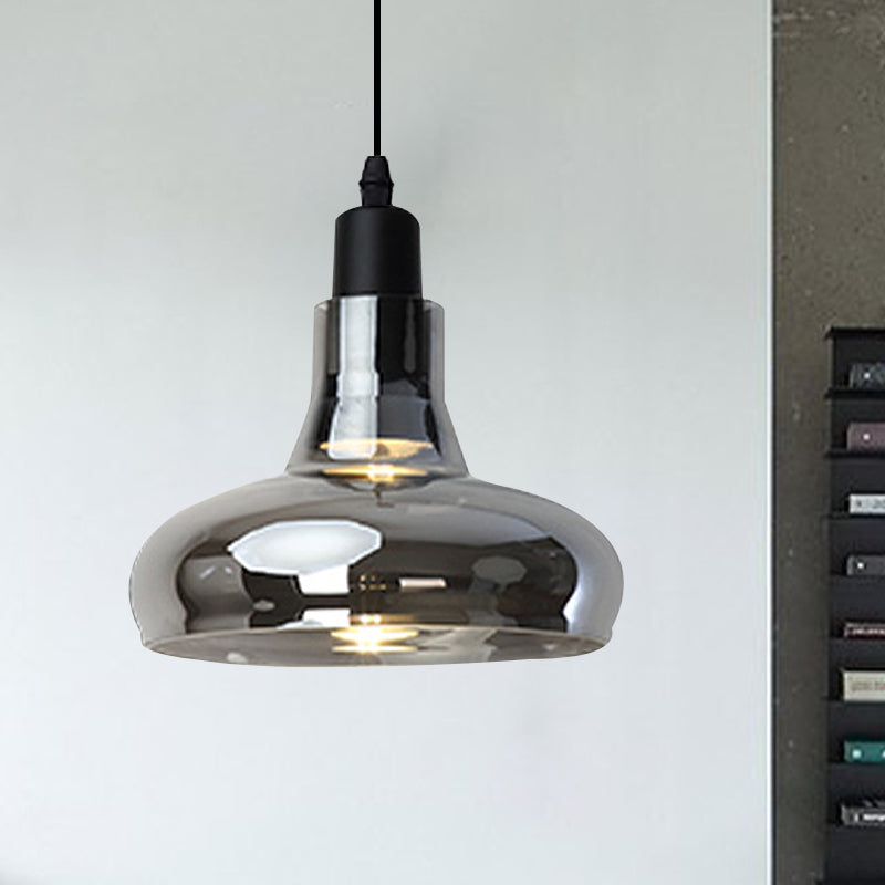 White/Black Bowl/Cone/Saucer Pendant Lamp Modernist 1 Light Glass Led Hanging Ceiling Light in White/Warm Light Black Barn Clearhalo 'Ceiling Lights' 'Glass shade' 'Glass' 'Modern Pendants' 'Modern' 'Pendant Lights' 'Pendants' Lighting' 234505