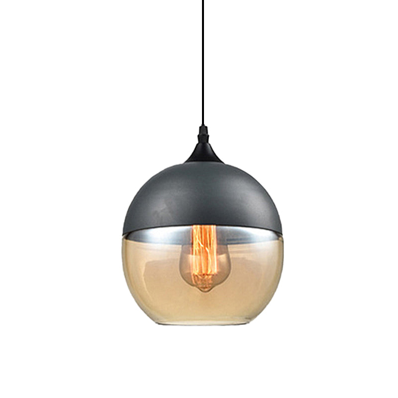 5"/7"/8" Wide Drum/Cylinder/Jar Clear/Yellow Glass Suspension Pendant Modern 1 Light White/Black Hanging Light Fixture Clearhalo 'Ceiling Lights' 'Glass shade' 'Glass' 'Modern Pendants' 'Modern' 'Pendant Lights' 'Pendants' Lighting' 234554