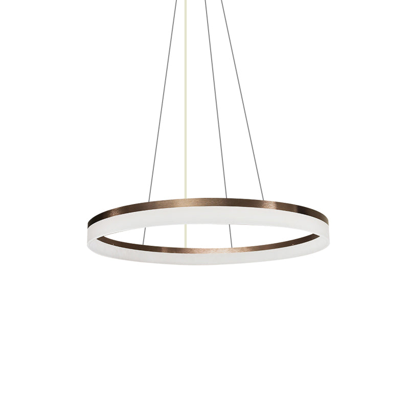 Acrylic Round Chandelier Light Contemporary 4/5/6-Head Brown Ceiling Pendant in Warm/White/Natural Light Clearhalo 'Ceiling Lights' 'Chandeliers' 'Modern Chandeliers' 'Modern' Lighting' 234925