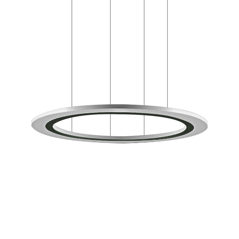 Circular Chandelier Pendant Simplicity Acrylic LED 1/2/3-Light Living Room Suspension Lamp in Warm/White Light with DIY Design Clearhalo 'Ceiling Lights' 'Chandeliers' 'Modern Chandeliers' 'Modern' Lighting' 234942