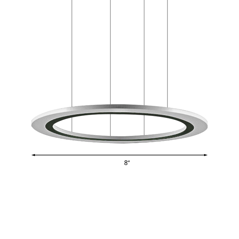 Circular Chandelier Pendant Simplicity Acrylic LED 1/2/3-Light Living Room Suspension Lamp in Warm/White Light with DIY Design Clearhalo 'Ceiling Lights' 'Chandeliers' 'Modern Chandeliers' 'Modern' Lighting' 234943