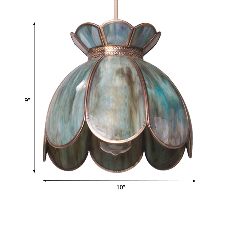 9.5"/10.5" Wide Dome Suspension Pendant Traditionary Pewter Glass 1 Bulb Hanging Light for Living Room Clearhalo 'Ceiling Lights' 'Close To Ceiling Lights' 'Glass shade' 'Glass' 'Pendant Lights' 'Pendants' Lighting' 234954