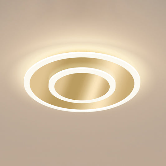 Golden Geometric Flush Ceiling Light Modern Acrylic LED Flushmount Light for Stairs Clearhalo 'Ceiling Lights' 'Close To Ceiling Lights' 'Close to ceiling' 'Flush mount' Lighting' 2353565