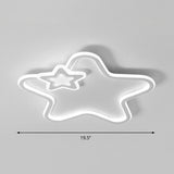 Cartoon Star Shaped Flush Ceiling Light Fixture Acrylic Kids Bedroom LED Flushmount Light White Clearhalo 'Ceiling Lights' 'Close To Ceiling Lights' 'Close to ceiling' 'Flush mount' Lighting' 2353637