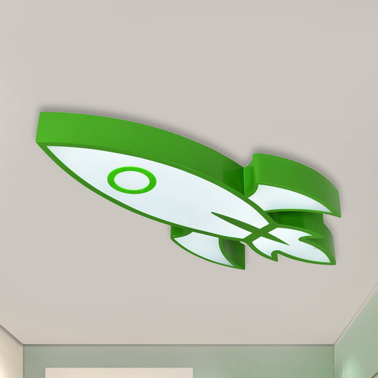 Acrylic Spaceship Ceiling Mount Light Child Bedroom Contemporary Ceiling Lamp Green Clearhalo 'Ceiling Lights' 'Close To Ceiling Lights' 'Close to ceiling' 'Flush mount' Lighting' 235407