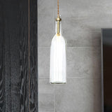 Industrial Wine Bottle Hanging Lamp 1 Light Glass Ceiling Pendant Light with Adjustable Cord in Smoke Grey/Green Clear Clearhalo 'Ceiling Lights' 'Glass shade' 'Glass' 'Industrial Pendants' 'Industrial' 'Middle Century Pendants' 'Pendant Lights' 'Pendants' 'Tiffany' Lighting' 235490