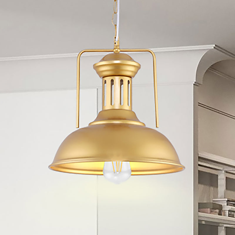 13"/16" Wide 1 Bulb Barn Shade Pendant Light Industrial Stylish Gold Finish Metal Hanging Lamp over Table Gold Clearhalo 'Art Deco Pendants' 'Cast Iron' 'Ceiling Lights' 'Ceramic' 'Crystal' 'Industrial Pendants' 'Industrial' 'Metal' 'Middle Century Pendants' 'Pendant Lights' 'Pendants' 'Tiffany' Lighting' 235534