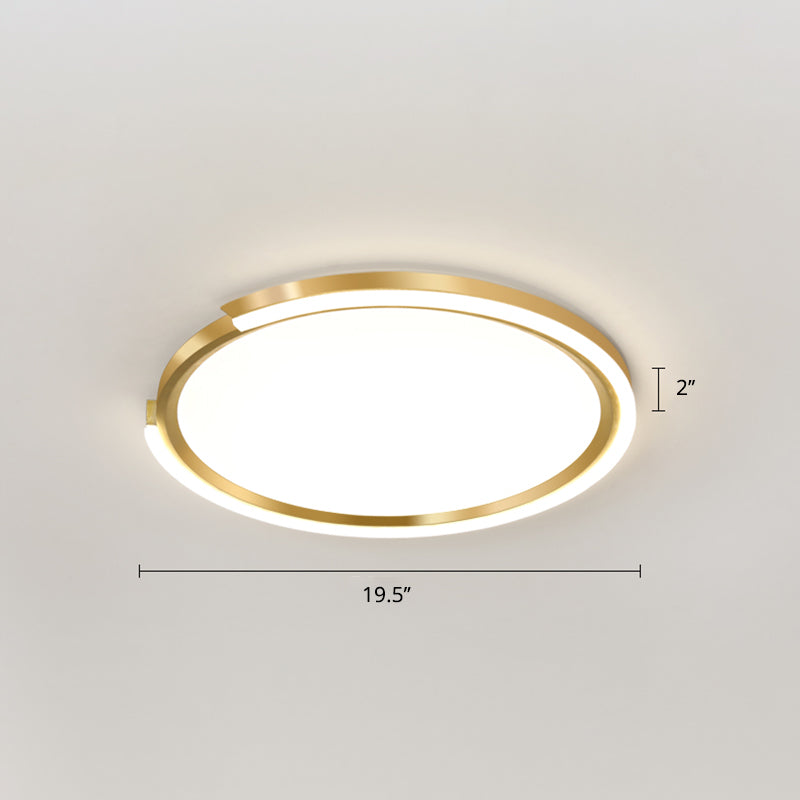 Extra-Thin Round Aluminum Ceiling Flush Nordic Style LED Flush Mount Light for Bedroom Clearhalo 'Ceiling Lights' 'Close To Ceiling Lights' 'Close to ceiling' 'Flush mount' Lighting' 2357587