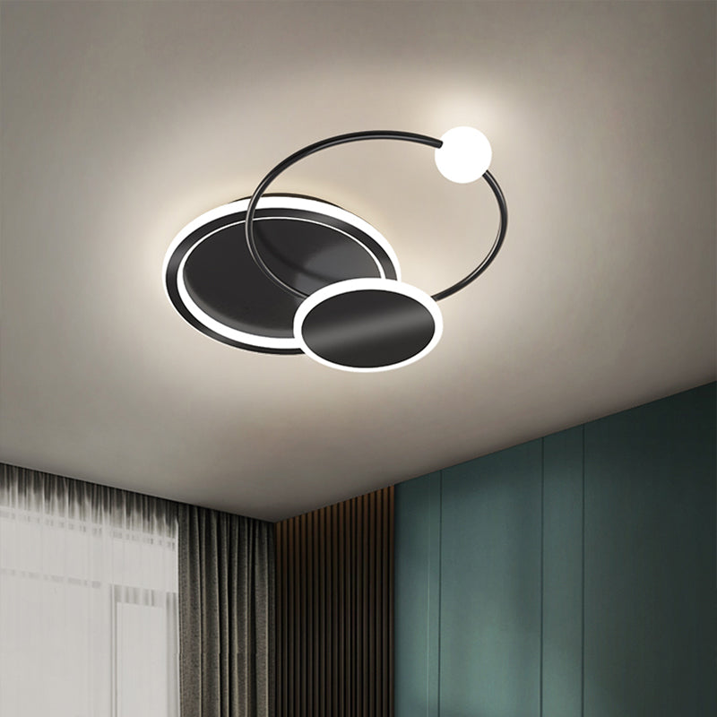 Geometric Acrylic LED Flush Light Minimalist Metal Bedroom Flush Mount Ceiling Light Clearhalo 'Ceiling Lights' 'Close To Ceiling Lights' 'Close to ceiling' 'Flush mount' Lighting' 2357607