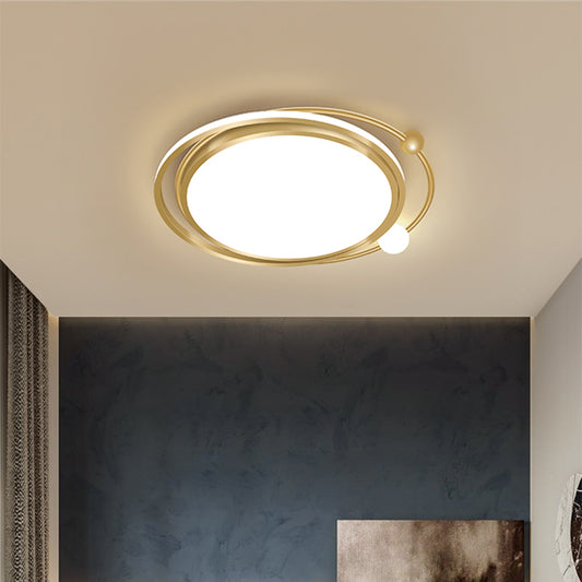 Geometric Acrylic LED Flush Light Minimalist Metal Bedroom Flush Mount Ceiling Light Clearhalo 'Ceiling Lights' 'Close To Ceiling Lights' 'Close to ceiling' 'Flush mount' Lighting' 2357610