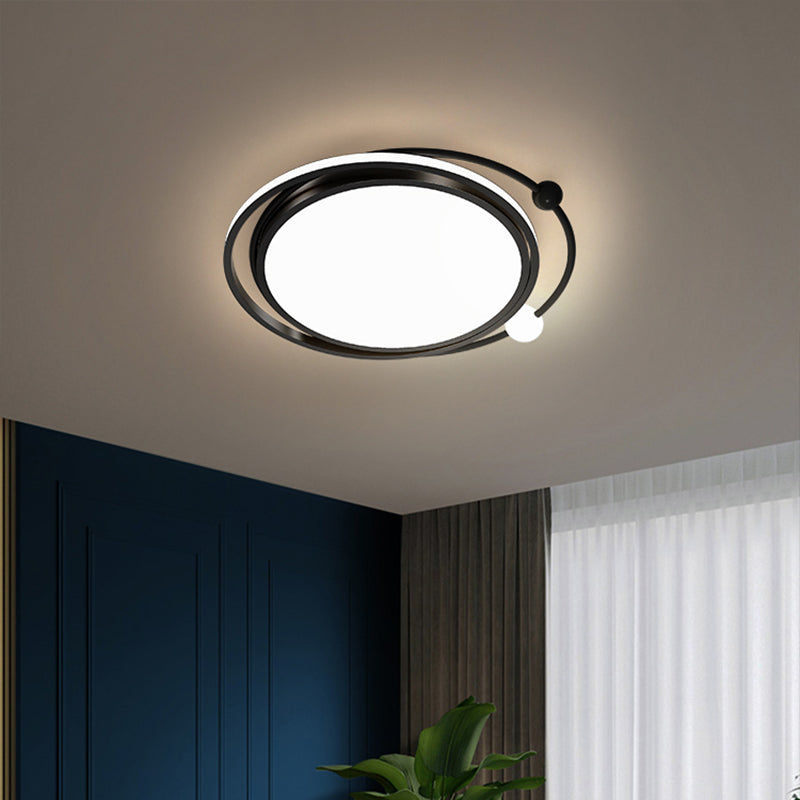 Geometric Acrylic LED Flush Light Minimalist Metal Bedroom Flush Mount Ceiling Light Clearhalo 'Ceiling Lights' 'Close To Ceiling Lights' 'Close to ceiling' 'Flush mount' Lighting' 2357614