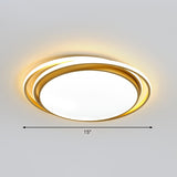 Acrylic Circular LED Flush Mount Lighting Modern Style Ceiling Light Fixture for Bedroom Gold Clearhalo 'Ceiling Lights' 'Close To Ceiling Lights' 'Close to ceiling' 'Flush mount' Lighting' 2357652