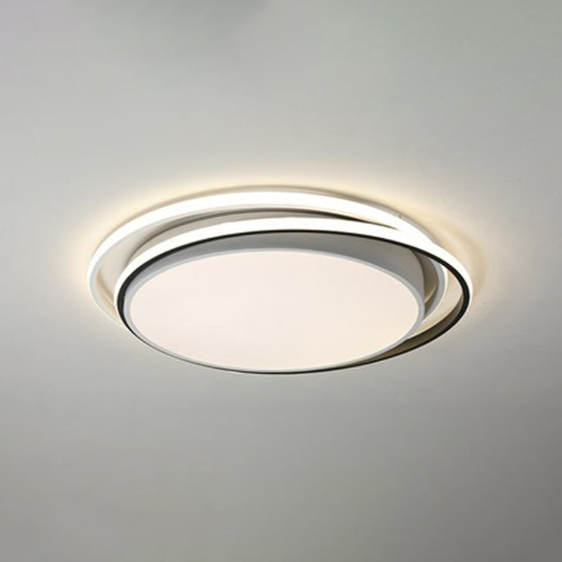 Acrylic Circular LED Flush Mount Lighting Modern Style Ceiling Light Fixture for Bedroom White Third Gear Clearhalo 'Ceiling Lights' 'Close To Ceiling Lights' 'Close to ceiling' 'Flush mount' Lighting' 2357653