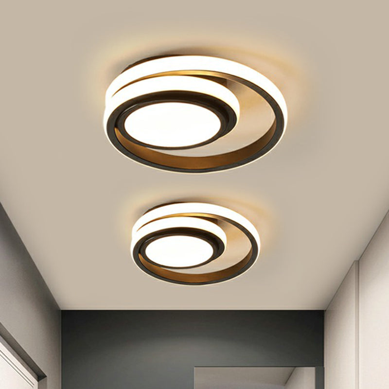 Small Geometric Shaped Ceiling Flush Mount Nordic Metal Foyer LED Flush Mount Light Clearhalo 'Ceiling Lights' 'Close To Ceiling Lights' 'Close to ceiling' 'Flush mount' Lighting' 2357664