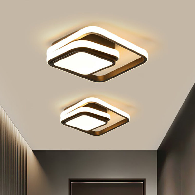 Small Geometric Shaped Ceiling Flush Mount Nordic Metal Foyer LED Flush Mount Light Clearhalo 'Ceiling Lights' 'Close To Ceiling Lights' 'Close to ceiling' 'Flush mount' Lighting' 2357667