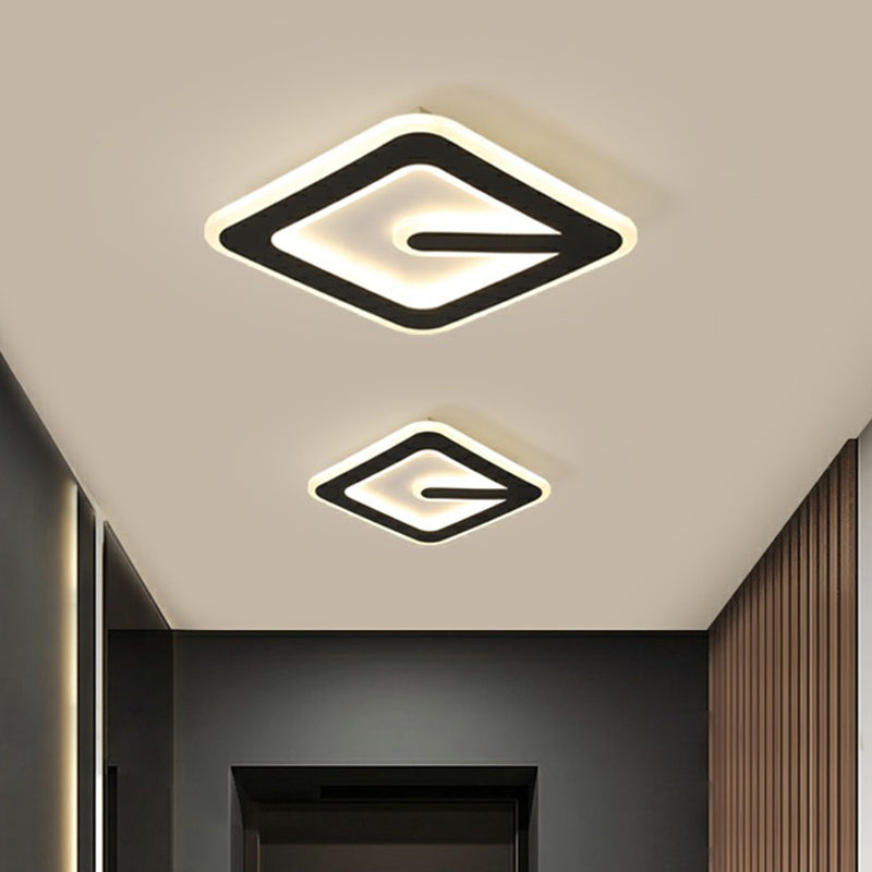 Small Geometric Shaped Ceiling Flush Mount Nordic Metal Foyer LED Flush Mount Light Clearhalo 'Ceiling Lights' 'Close To Ceiling Lights' 'Close to ceiling' 'Flush mount' Lighting' 2357671