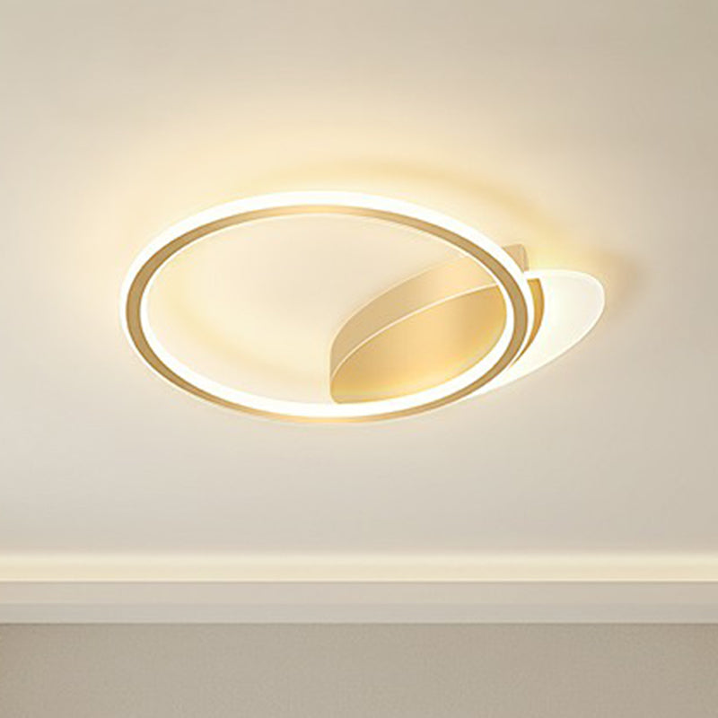 Gold Ultrathin Led Flush Mount Ceiling Fixture Simplicity Metal Flush Mounted Light for Bedroom Gold Round Clearhalo 'Ceiling Lights' 'Close To Ceiling Lights' 'Close to ceiling' 'Flush mount' Lighting' 2357740