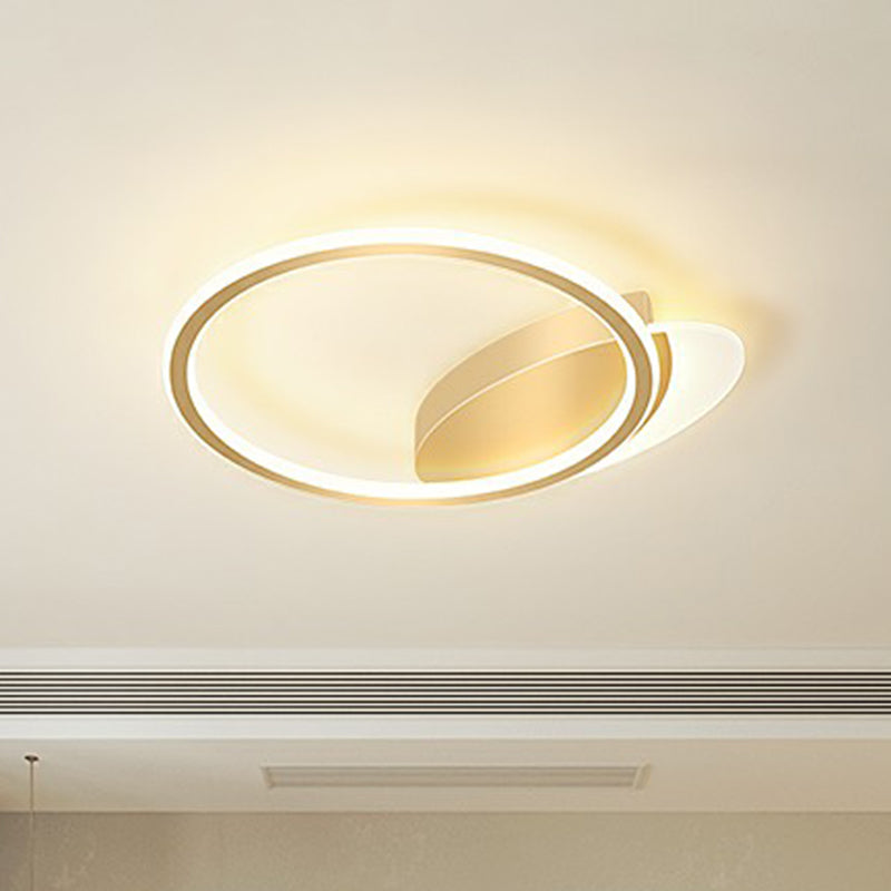 Gold Ultrathin Led Flush Mount Ceiling Fixture Simplicity Metal Flush Mounted Light for Bedroom Clearhalo 'Ceiling Lights' 'Close To Ceiling Lights' 'Close to ceiling' 'Flush mount' Lighting' 2357742