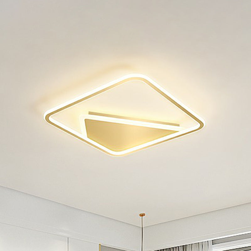 Gold Ultrathin Led Flush Mount Ceiling Fixture Simplicity Metal Flush Mounted Light for Bedroom Clearhalo 'Ceiling Lights' 'Close To Ceiling Lights' 'Close to ceiling' 'Flush mount' Lighting' 2357744