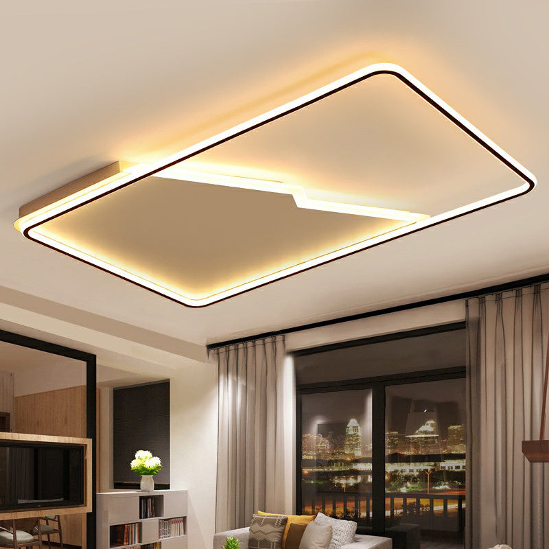 Rectangle Flush Mount Led Light Simplicity Acrylic White Flush Mount Ceiling Fixture for Bedroom Clearhalo 'Ceiling Lights' 'Close To Ceiling Lights' 'Close to ceiling' 'Flush mount' Lighting' 2358017