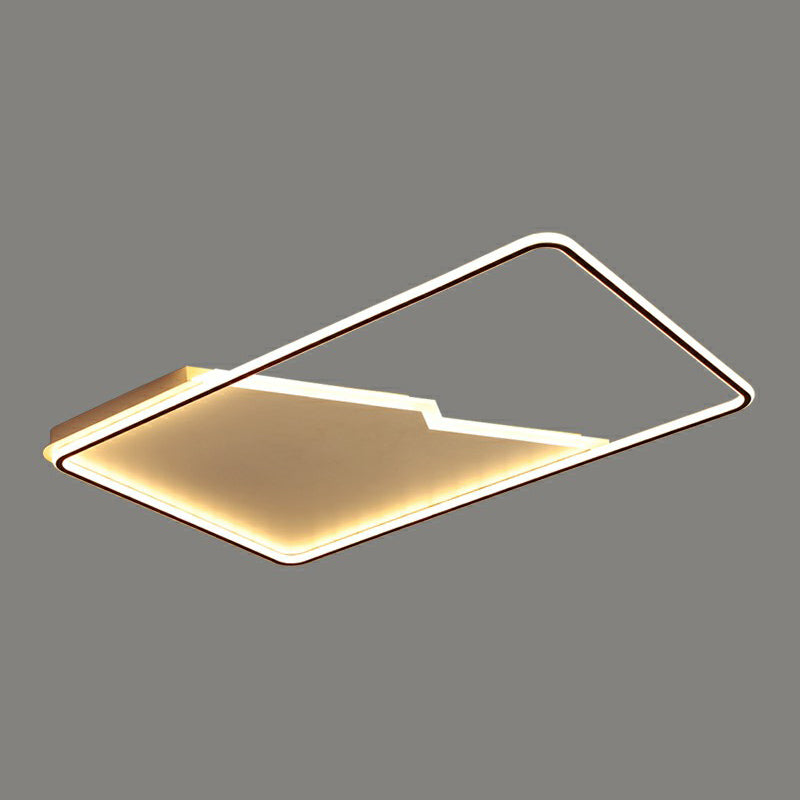 Rectangle Flush Mount Led Light Simplicity Acrylic White Flush Mount Ceiling Fixture for Bedroom White Clearhalo 'Ceiling Lights' 'Close To Ceiling Lights' 'Close to ceiling' 'Flush mount' Lighting' 2358018