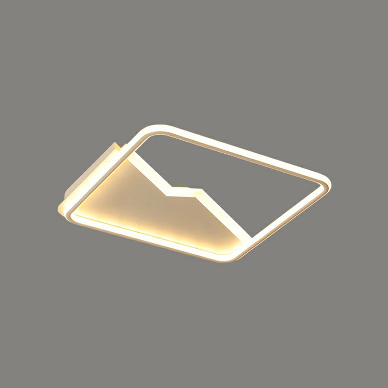 Rectangle Flush Mount Led Light Simplicity Acrylic White Flush Mount Ceiling Fixture for Bedroom White Clearhalo 'Ceiling Lights' 'Close To Ceiling Lights' 'Close to ceiling' 'Flush mount' Lighting' 2358019