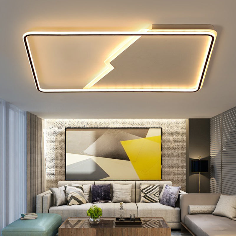 Rectangle Flush Mount Led Light Simplicity Acrylic White Flush Mount Ceiling Fixture for Bedroom Clearhalo 'Ceiling Lights' 'Close To Ceiling Lights' 'Close to ceiling' 'Flush mount' Lighting' 2358022