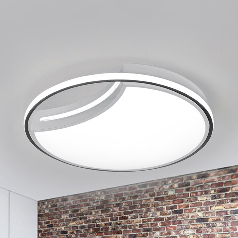 Incomplete Circle Ceiling Mount Light Modern Stylish Acrylic Ceiling Lamp for Foyer White Clearhalo 'Ceiling Lights' 'Close To Ceiling Lights' 'Close to ceiling' 'Flush mount' Lighting' 235915