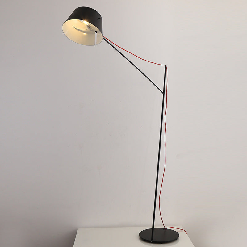 Modern Style 1 Light Desk Lamp with Metallic Shade Black Finish Tapered Reading Desk Light for Living Room Clearhalo 'Lamps' 'Table Lamps' Lighting' 235936