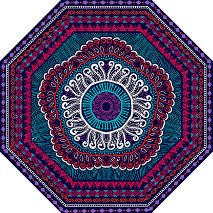 Fancy Geometric Print Rug Multi Colored Polyster Indoor Rug Easy Care Pet Friendly Washable Area Rug for Bedroom Purplish Blue Clearhalo 'Area Rug' 'Moroccan' 'Rugs' Rug' 2361333