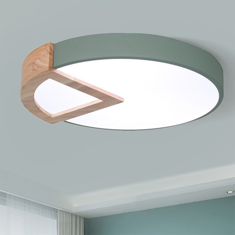 Boys Girls Bedroom Round Ceiling Lamp Acrylic Nordic Macaron Flush Mount Light Green Clearhalo 'Ceiling Lights' 'Close To Ceiling Lights' 'Close to ceiling' 'Flush mount' Lighting' 236194