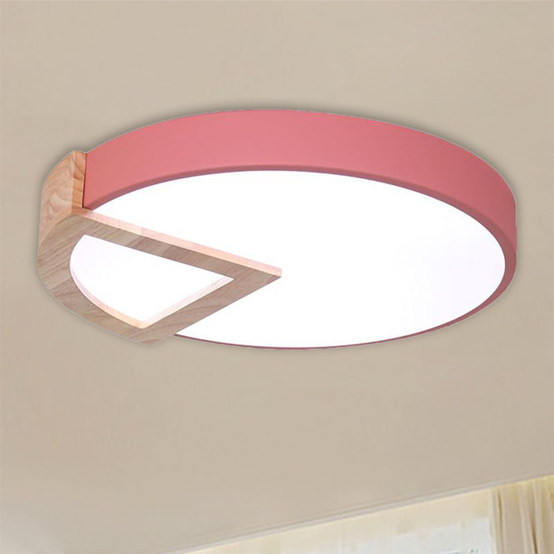 Boys Girls Bedroom Round Ceiling Lamp Acrylic Nordic Macaron Flush Mount Light Clearhalo 'Ceiling Lights' 'Close To Ceiling Lights' 'Close to ceiling' 'Flush mount' Lighting' 236198