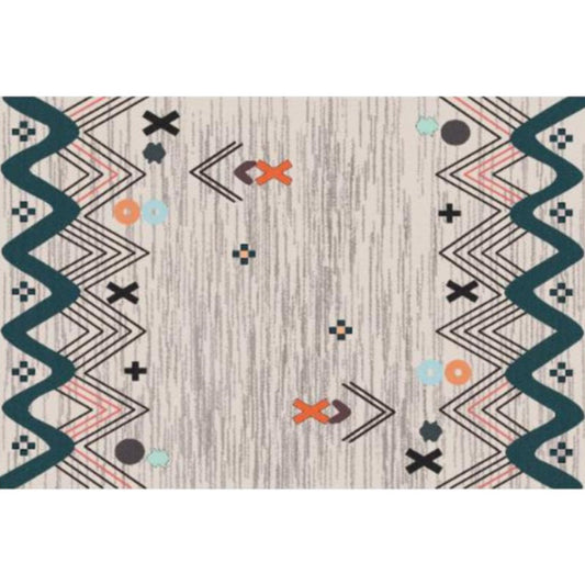 Western Geometric Pattern Rug Multi Colored Polypropylene Indoor Rug Anti-Slip Backing Pet Friendly Area Carpet for Decoration Khaki Clearhalo 'Area Rug' 'Rugs' 'Southwestern' Rug' 2362016