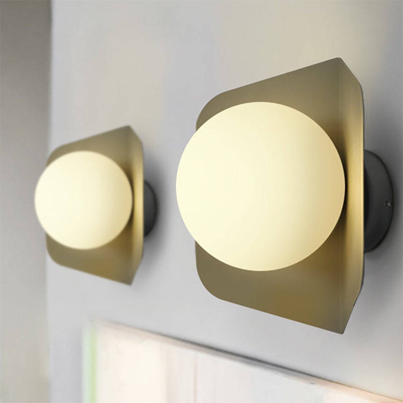 1 Light Orb Shade Wall Sconce Kids Metal Glass Sconce Light with Candy Color for Child Bedroom Green Clearhalo 'Wall Lamps & Sconces' 'Wall Lights' Lighting' 236204