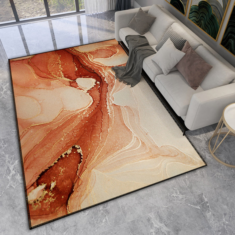 Relaxing Abstract Printed Rug Multicolored Polypropylene Area Carpet Pet Friendly Stain-Resistant Indoor Rug for Parlor Orange Clearhalo 'Area Rug' 'Modern' 'Rugs' Rug' 2362258