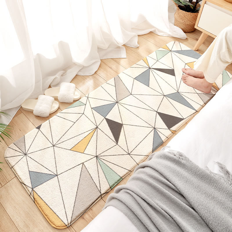 Relaxing Bedroom Rug Multi Colored Geometric Print Indoor Rug Lamb Wool Non-Slip Backing Stain-Resistant Area Carpet Light Beige Clearhalo 'Area Rug' 'Modern' 'Rugs' Rug' 2362558