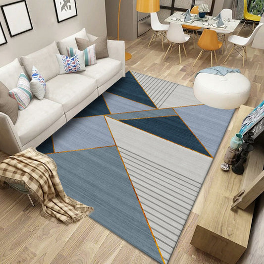 Nordic Geometric Print Rug Multi Color Polypropylene Indoor Rug Non-Slip Backing Stain-Resistant Area Carpet for Living Room Blue Clearhalo 'Area Rug' 'Modern' 'Rugs' Rug' 2362561