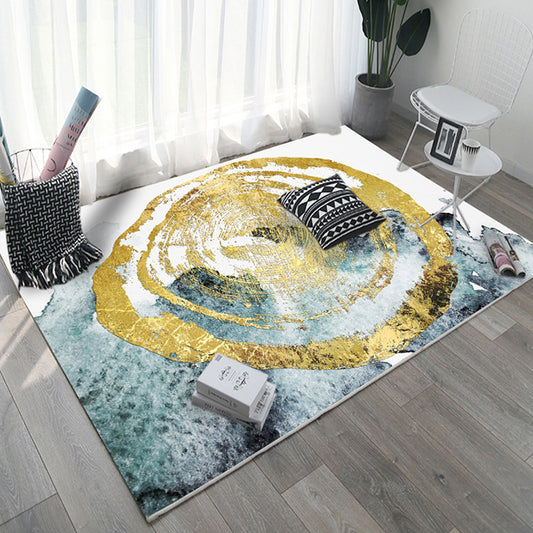 Scandinavian Decoration Rug Multi Color Geometric Print Area Carpet Synthetics Non-Slip Pet Friendly Indoor Rug Yellow-Blue Clearhalo 'Area Rug' 'Modern' 'Rugs' Rug' 2362616