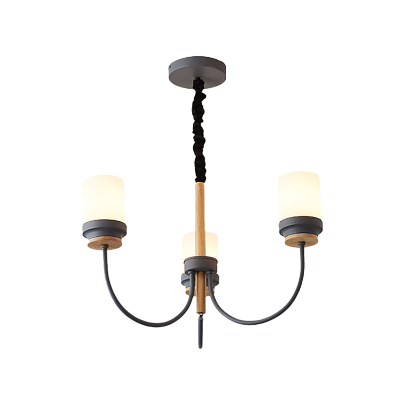 Art Deco Tapered Shade Hanging Lamp Metal 3 Lights Hanging Chandelier for Bedroom Clearhalo 'Ceiling Lights' 'Chandeliers' Lighting' options 236330
