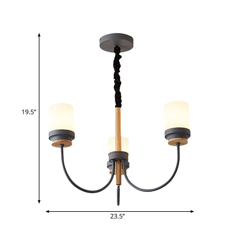 Art Deco Tapered Shade Hanging Lamp Metal 3 Lights Hanging Chandelier for Bedroom Clearhalo 'Ceiling Lights' 'Chandeliers' Lighting' options 236331