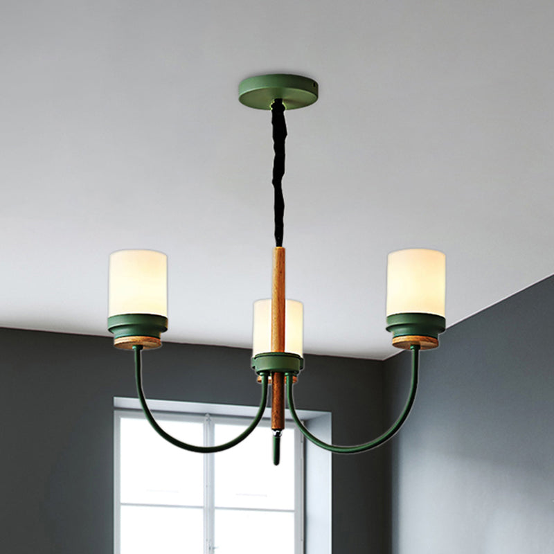 Art Deco Tapered Shade Hanging Lamp Metal 3 Lights Hanging Chandelier for Bedroom Green Clearhalo 'Ceiling Lights' 'Chandeliers' Lighting' options 236332_d12764b1-4987-462e-ac8d-02bc4caa5644