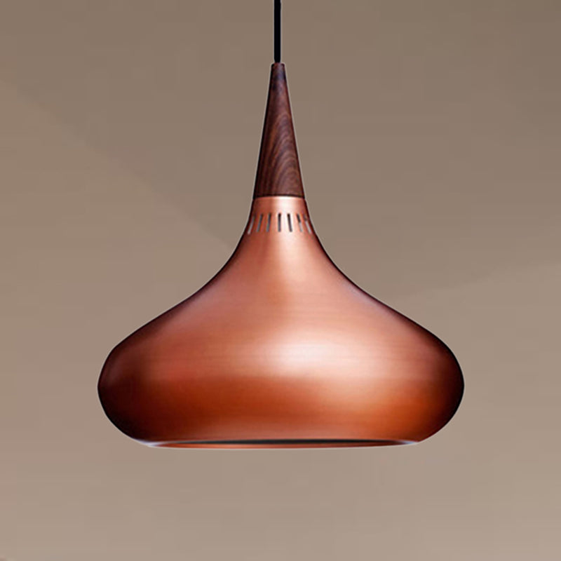 8"/11"/12"W Teardrop Pendant Lighting Nordic Metal 1 Light Black/White/Pink Hanging Light Clearhalo 'Ceiling Lights' 'Modern Pendants' 'Modern' 'Pendant Lights' 'Pendants' Lighting' 236351