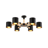 Cylinder Living Room Hanging Lights Metal Nordic Hanging Pendant Fixture Clearhalo 'Ceiling Lights' 'Chandeliers' Lighting' options 236375